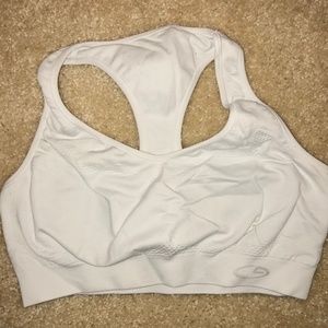 White Medium Support Sports Bra